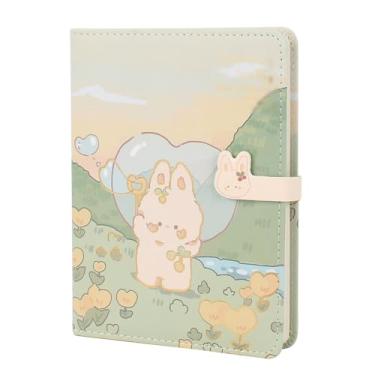 Imagem de Zeph Hosea Caderno de desenho fofo Kawaii, caderno de desenho animado, capa de couro, caderno de viagem, 32K, 226 páginas, 1 marcador de página, sem forro