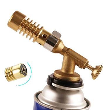 Imagem de Tocha de pistola de soldagem tocha de gás portátil pistola de chamas maçarico chama de cobre queimador de gás butano isqueiro de aquecimento soldagem para acampamento ao ar livre lanterna pistola de pulverização para soldagem, soldagem