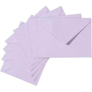 Imagem de Pacote com 50 envelopes de convite coloridos de 12 x 17 cm, aba em V, para cartões, violeta