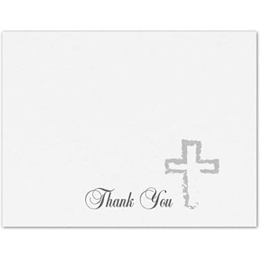 Imagem de Small World Greetings Cartões de agradecimento religiosos brancos simples 24 unidades - em branco dentro com envelopes - tamanho A2 (14 x 10,8 cm)