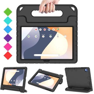 Imagem de BMOUO Capa infantil para tablet Onn 10.1 (2024) modelo #100135925, capa leve à prova de choque com suporte para tablet Walmart Onn 10,1 polegadas (geração 4), preta