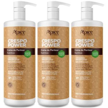 Imagem de Kit 3 Creme De Pentear Nutritivo Apse Apice Crespo Power Vegano Profis