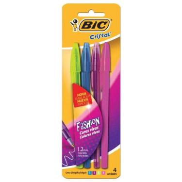 Imagem de Caneta Hidrográfica Bic Cristal Fashion 1,2 Com 4 Cores