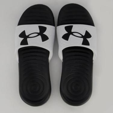 Imagem de Chinelo Under Armour Ansa Light Branco e Preto, 41-42