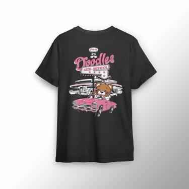 Imagem de Camiseta Estampada com Urso com Carro Rosa - Lobo Sete, M, Preto