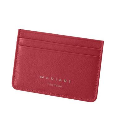 Imagem de Porta-Cartão Couro Mariart Babaçu, Vermelho scarlet