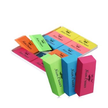 Imagem de Mr. Pen - Borrachas, borracha de lápis, pacote com 12, cores neon, borrachas, borracha, lápis de borracha