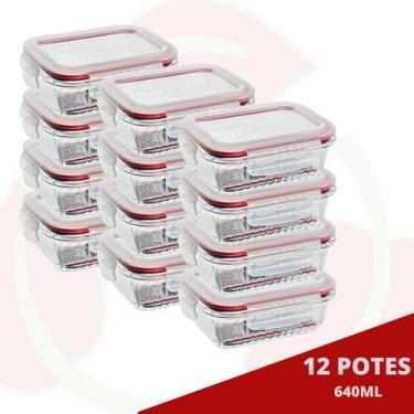 Imagem de Pote Canelado Vidro 640ml Marmita Fit Resistente 12 Unidades - Belo Vi