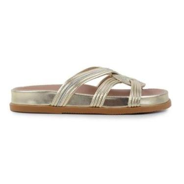 Imagem de Rasteira Feminina Anacapri Papete Dourada - C30378-Feminino