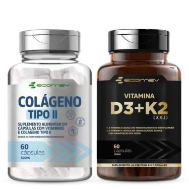 Imagem de Kit Colageno Tipo Vit C  D3 2.000ui K2 Mk7 149mcg 120cáp Ecomev