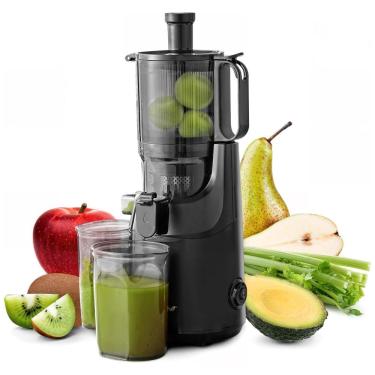 Imagem de Centrifuga de Frutas com Motor Potente, Fácil de Limpar, Sem BPA e Resistente a Impactos, 110V 150W, Elite Gourmet, Preta