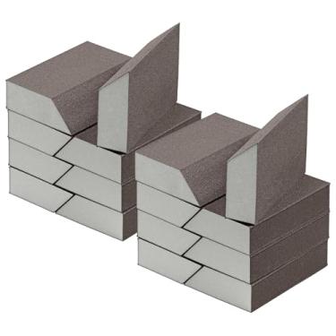 Imagem de Blocos de lixa angular de 240 grãos, bloco de areia de esponja Jamiikury lavável e reutilizável, bloco de lixa úmida e seca para parede de gesso de metal de madeira e tinta de móveis - pacote com 16
