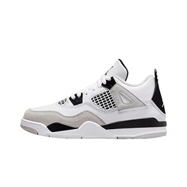 Imagem de Air Jordan 4 Retro - 308497 106, Branco/preto-neutro cinza, 4 Big Kid