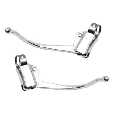Imagem de simhoa 2 peças As alavancas de freio de bicicleta define metal, confiável, leve, handbrake Handbrake, alças de freio, Prata