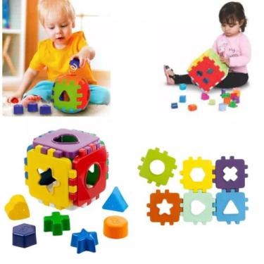Imagem de Brinquedo Didático Colorido Monta e Desmonta Com Peças De Encaixar - K