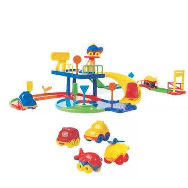 Imagem de Super Pista Baby com Carrinhos, Avião e Helicóptero, Brinquedo Educati