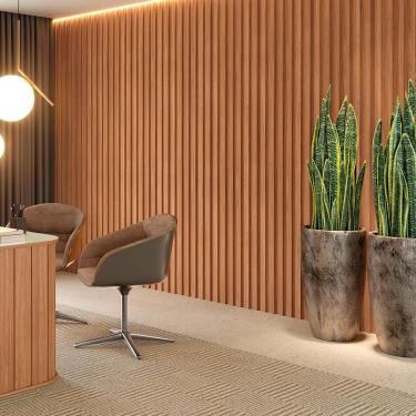 Imagem de Painel Ripado Decorativo Paris 250x90 Freijó