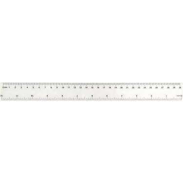 Imagem de School Basics Régua 30cm Transparente Plástico com Marcações mm