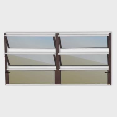Imagem de Janela de Alumínio Basculante 2 Seções 60x200cm Vidro Espelhado Plus Brimak