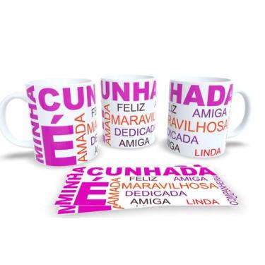 Imagem de Caneca da Melhor Cunhada e Cunhado do Mundo  Estilo Flork - Estampa Su