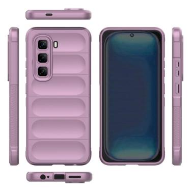 Imagem de Elubugod Capa compatível com Infinix Hot 50 Pro 4G, capa para celular TPU macia compatível com Infinix Hot 50 Pro 4G X6881 capa roxa