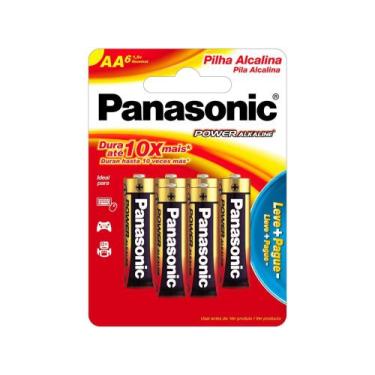 Imagem de Pilha Alcalina AA Power Alkaline LR6XAB/L6P5192 - Panasonic 1,5V 6 Uni