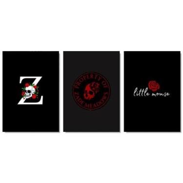 Imagem de Kit 3 Quadros Decorativos Haunting Adeline Dark Romance 20x28  Placa M