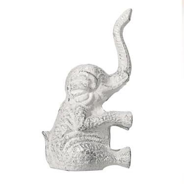 Imagem de Sumnacon Batente de porta de elefante fofo de ferro fundido - batente de porta de piso resistente, evita furos, batente de porta de ferro vintage para pátio, quintal, jardim, quinta, escritório