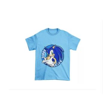 Imagem de Camiseta Girl Child Youth Sonic Game Sega 100% algodão