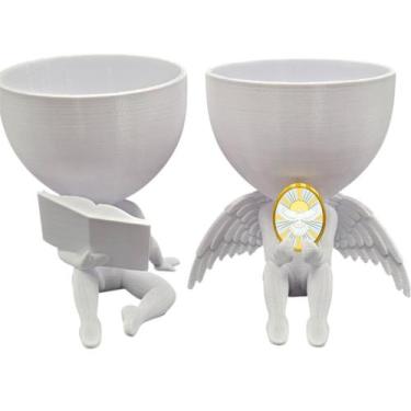 Imagem de Kit Decoração Pomba Divino Espirito Anjinho + Lendo Biblia - Point da 