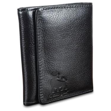 Imagem de Carteira Masculina De Couro Trifold Antifurto Bloqueio Rfid - Celtigar