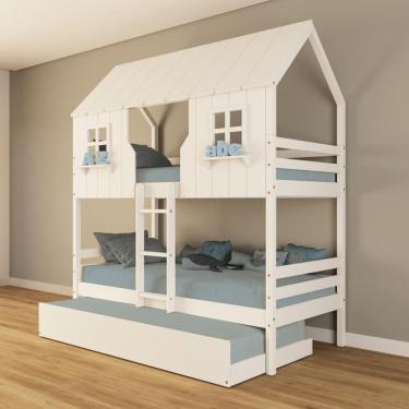 Imagem de Treliche Casinha Encantada Madeira Maciça Branco Housin