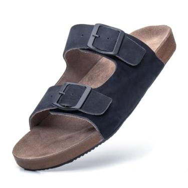 Imagem de Sandália Masculino Casual de Couro Macio Burly Heads Nobuck Marinho (Marinho, BR, Adulto, Numérico, 40)