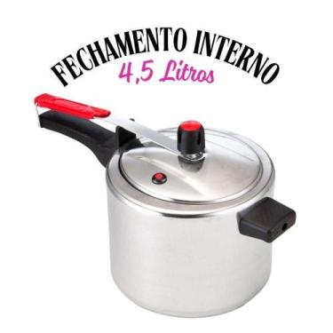 Imagem de Panela De Pressão 4,5 L Alumínio Fechamento Interno Inmetro - Alegrete