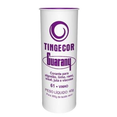 Imagem de Tinta p/ Tecido Corante Tingecor Guarany 40g Tintol Vinho