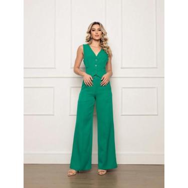 Imagem de Conjunto Colete E Calça Alfaiataria Social Casual P M G GG - NoBrand, 