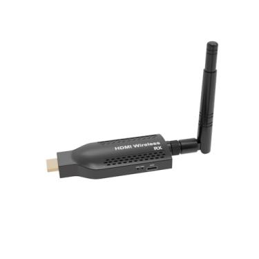 Imagem de EXVIST Somente receptor HDMI portátil sem fio – longo alcance 492t, transmissão HD 1080p, plug & play para TVs/projetores – ideal para home theater, apresentações de escritório