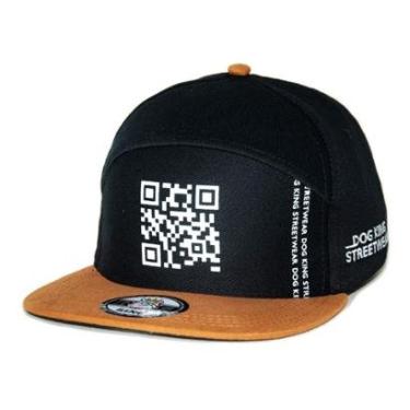 Imagem de Boné Preto Unissex Aba Reta - Dog King Street Wear-Unissex