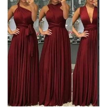 Imagem de Vestido Festa Madrinha Longo Varias Formas De Uso Multiforma. Tamanho 