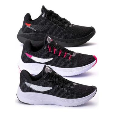 Imagem de Kit 3 Tênis Feminino Barato Para Academia Caminhada Treino Escola Maci