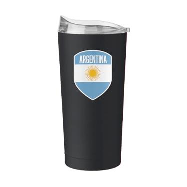 Imagem de Logo Brands Copo masculino Argentina de futebol nacional de 590 ml - Aço inoxidável revestido com pó - resistente a vazamentos, mantém as bebidas quentes/frias por horas - uso diário