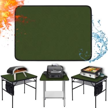 Imagem de Amerbro Tapetes resistentes ao calor para bancada e mesa de churrasqueira, tapetes à prova de fogo para churrasqueira ao ar livre, churrasqueira a carvão portátil, churrasqueira a gás, forno de pizza
