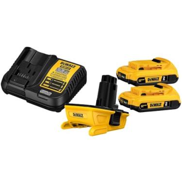 Imagem de DEWALT Kit adaptador de bateria 20V MAX, 18 V a 20 V, 2 baterias e carregador incluídos (DCA2203C)