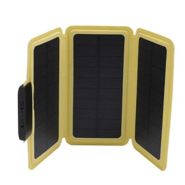 Imagem de Painel Solar Portátil, Backup de Energia Solar Dobrável Com Portas Duplas do Tipo C Outdoor Power Bank para Caminhada de Camping