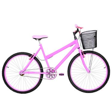 Imagem de Bicicleta Feminina Aro 26 Mtb Alumínio Colorido Cor Rosa