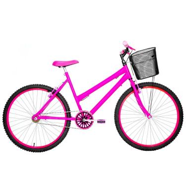 Imagem de Bicicleta Feminina Aro 26 Mtb Alumínio Colorido Cor Pink