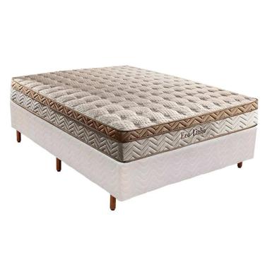 Imagem de Cama Box Casal: Colchão Molas Paropas Eco LinhoBase Courano White(138x188)