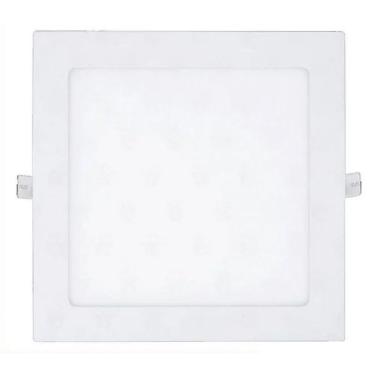 Imagem de Luminaria Plafon De Led Embutir 25w Quadrada Branco Frio