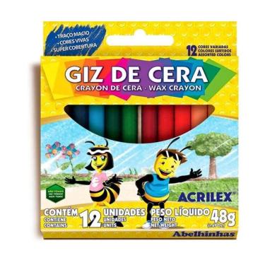 Imagem de Giz De Cera Com 12 Cores Acrilex
