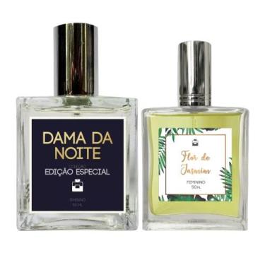 Imagem de Kit Perfume Fem. Dama da Noite 100ml + Flor de Jasmim 50ml - Essência 